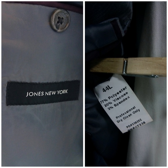 Jones New York 44L 2 Button Gray Striped 2pc Suit - Picture 6 of 8